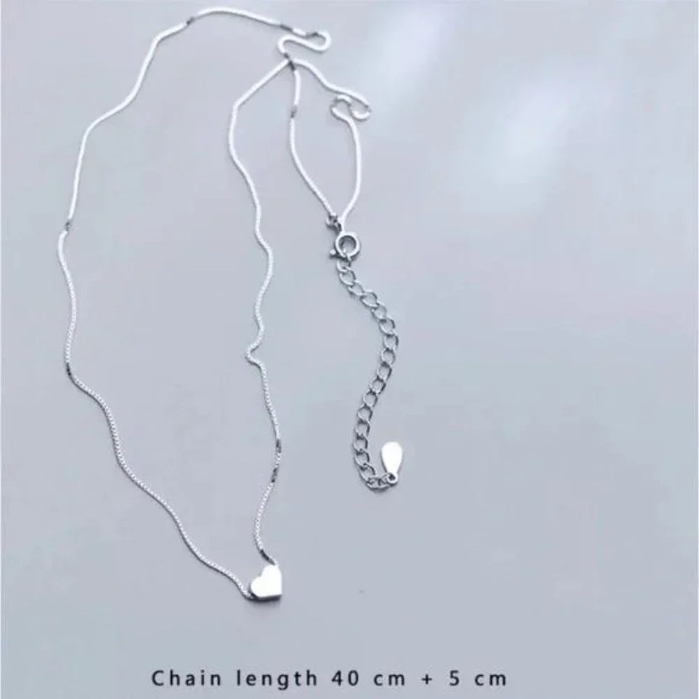 “18” NEW 925 STERLING SILVER HEART PENDANT NECKLACE - Picture 4 of 4